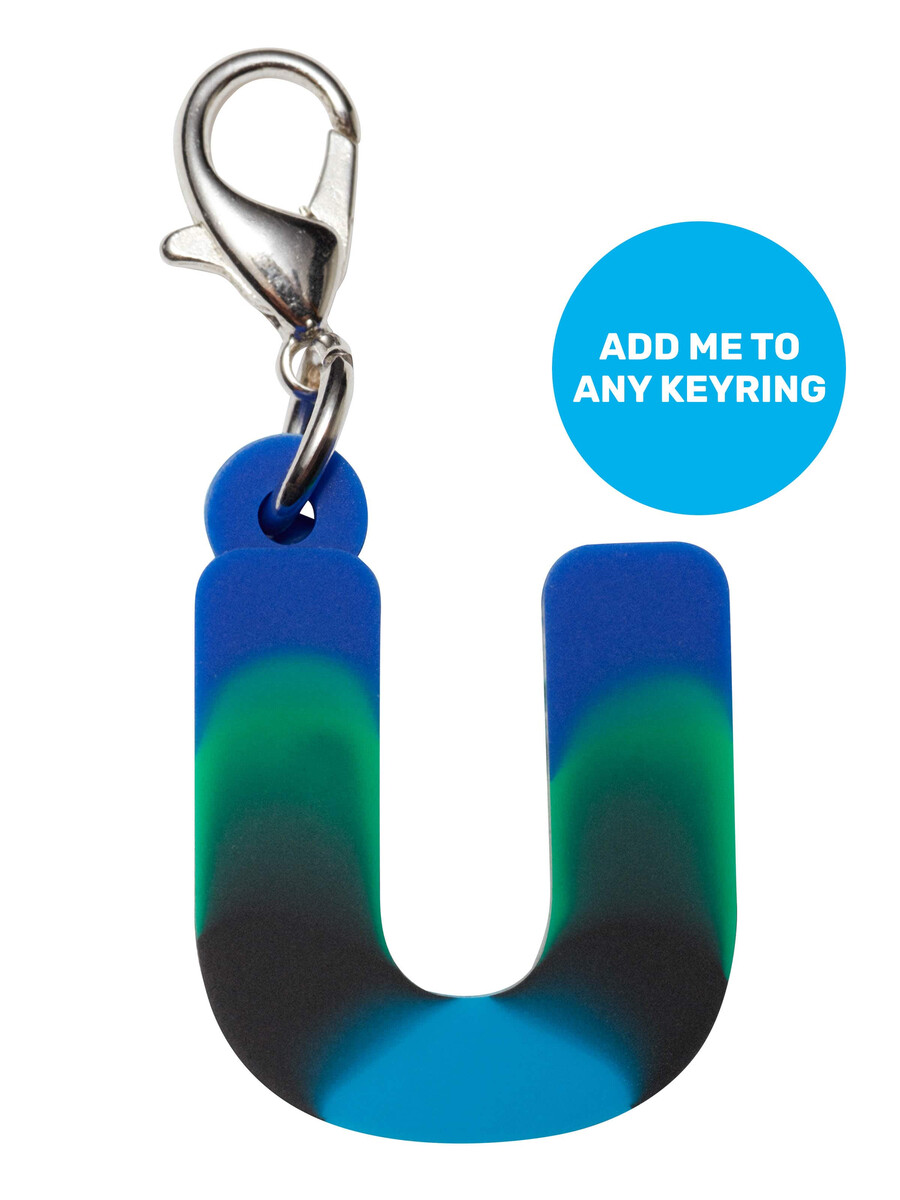 porte-clés mini alpha bleu