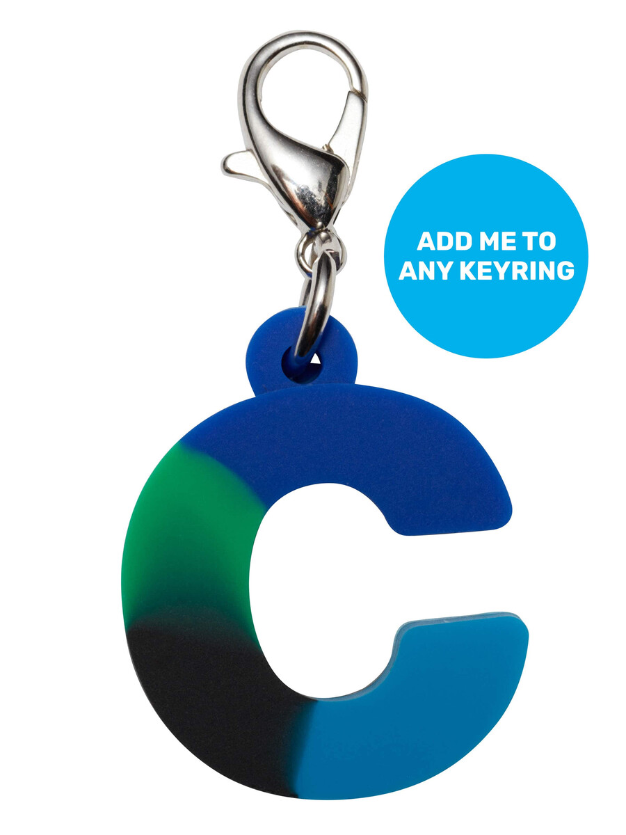 porte-clés mini alpha bleu