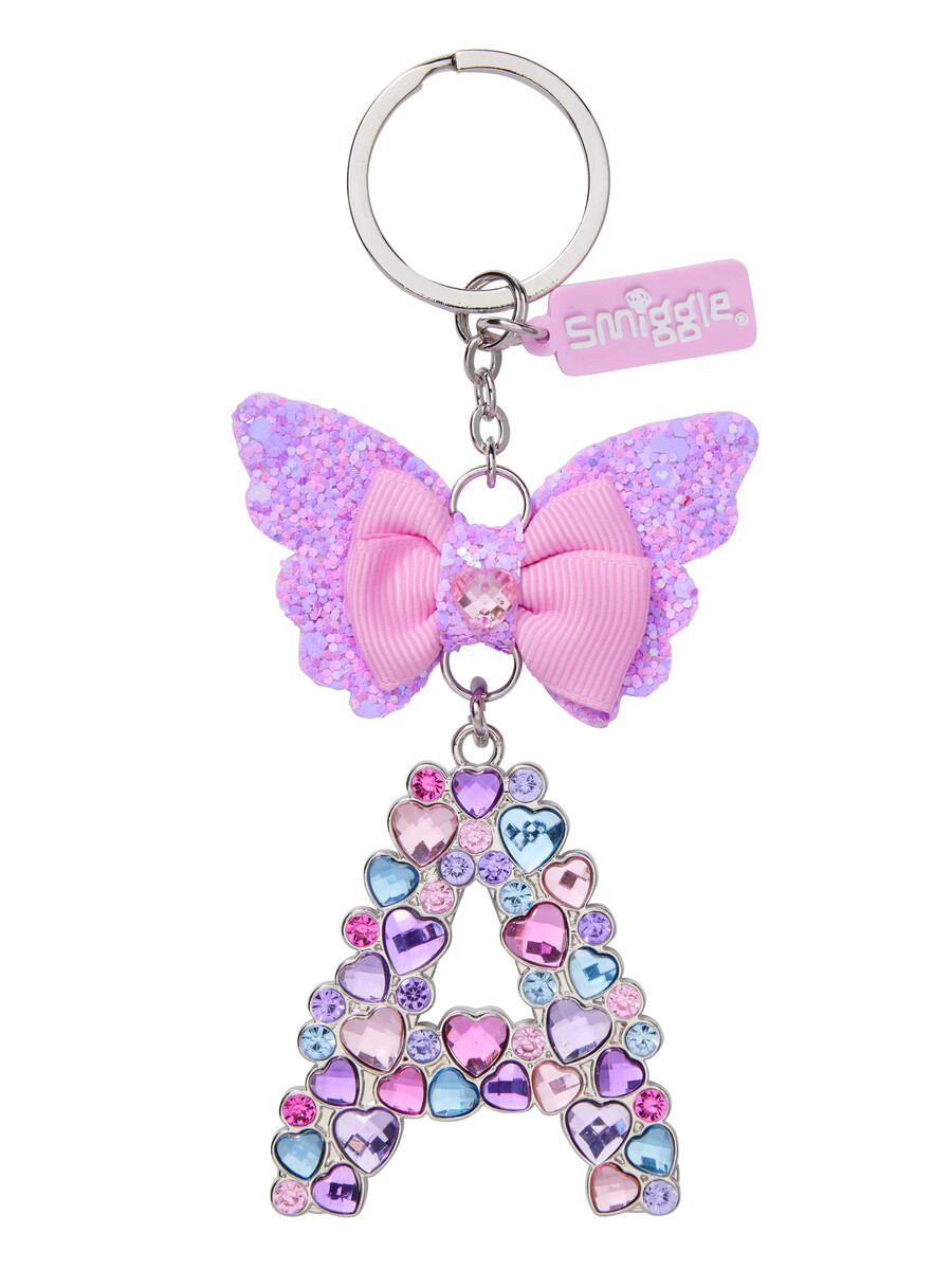 porte-clés papillon bijou alphabet porte-clés anneau alphabet