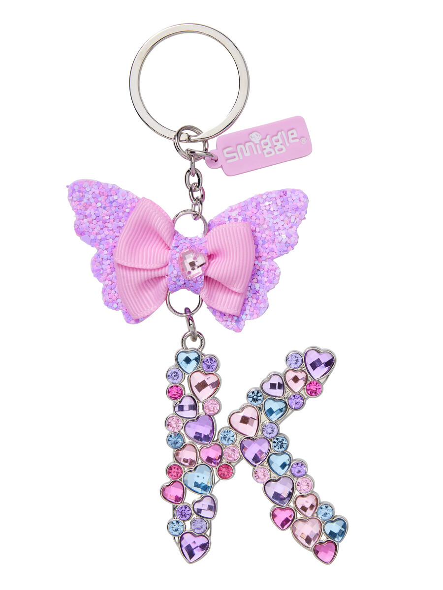 porte-clés papillon bijou alphabet porte-clés anneau alphabet