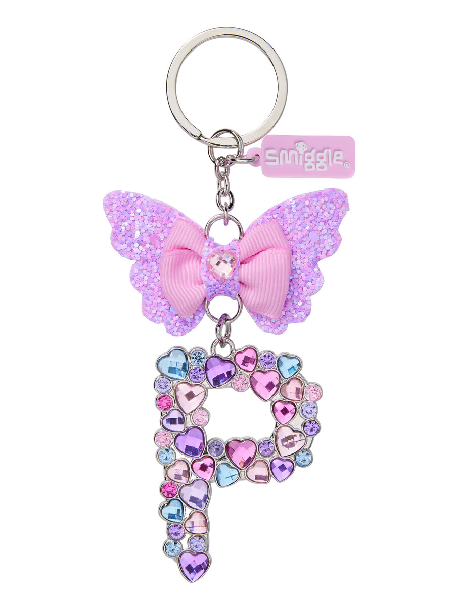 porte-clés papillon bijou alphabet porte-clés anneau alphabet