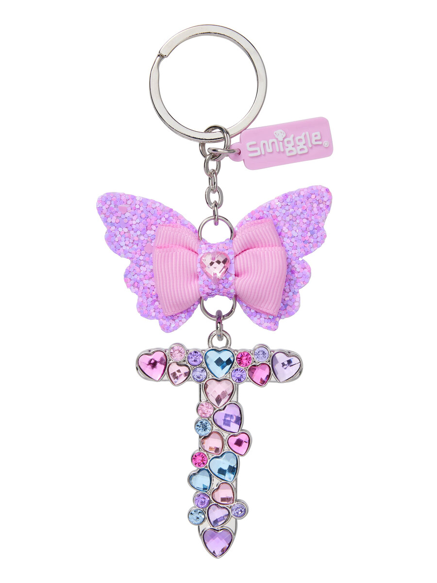 porte-clés papillon bijou alphabet porte-clés anneau alphabet