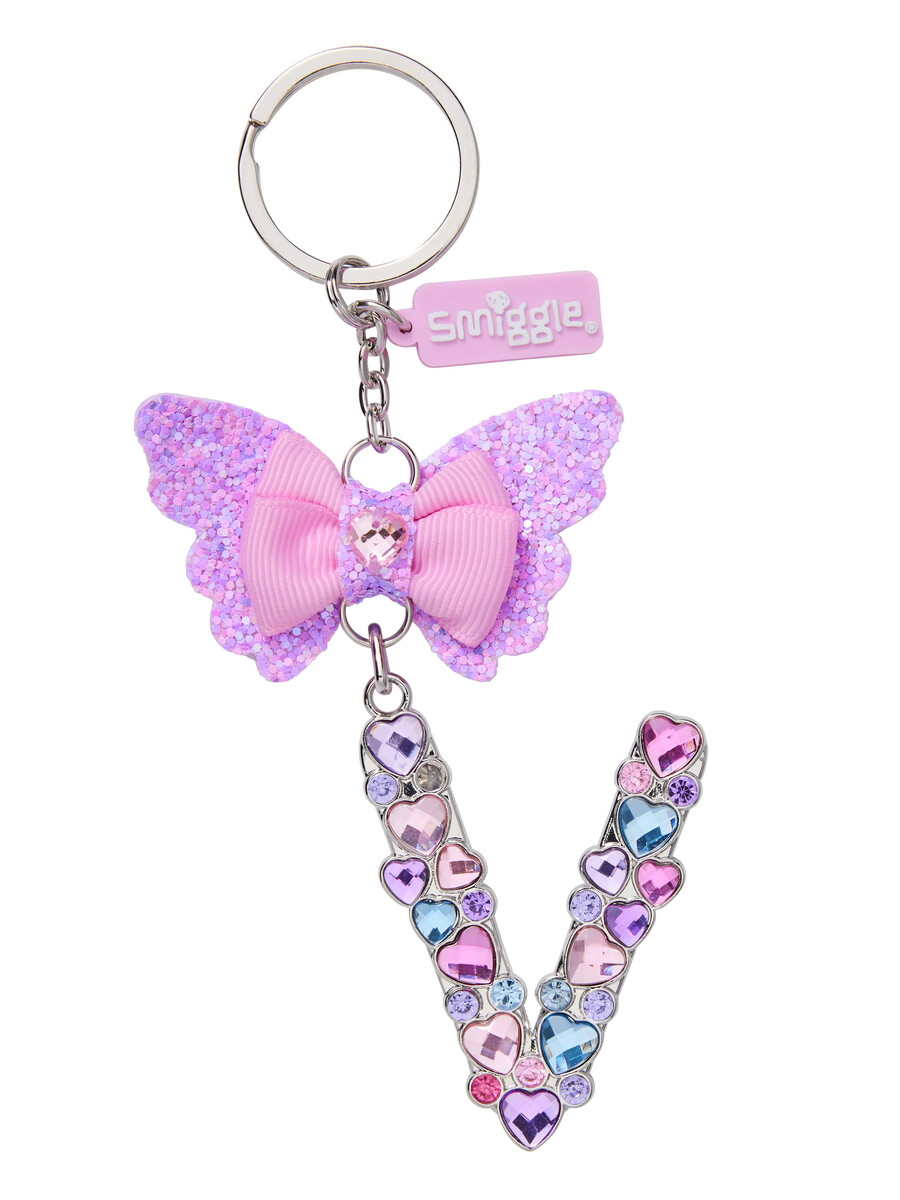 porte-clés papillon bijou alphabet porte-clés anneau alphabet