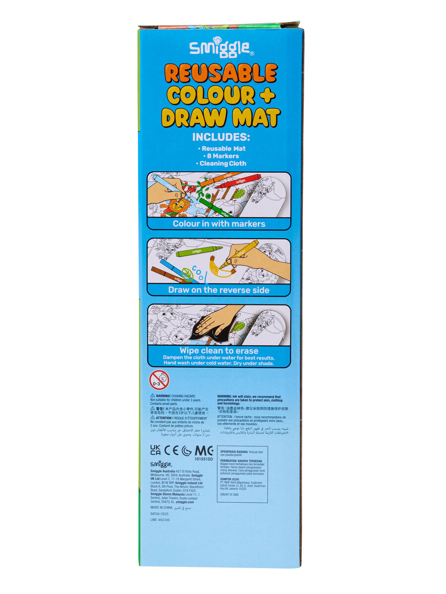tapis de dessin et de coloriage réutilisable