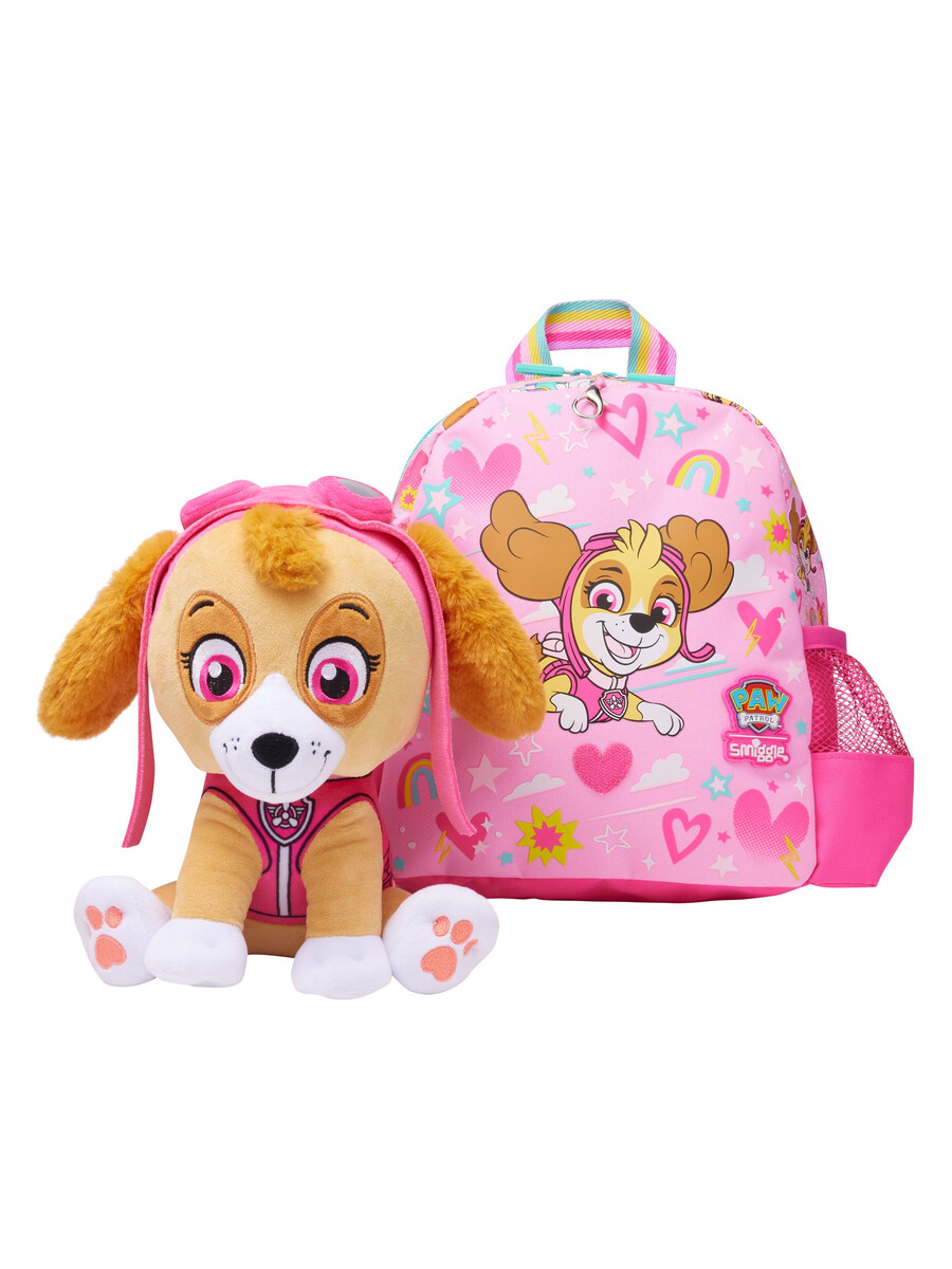 sac à dos pat patrouille tout petit avec peluche amovible