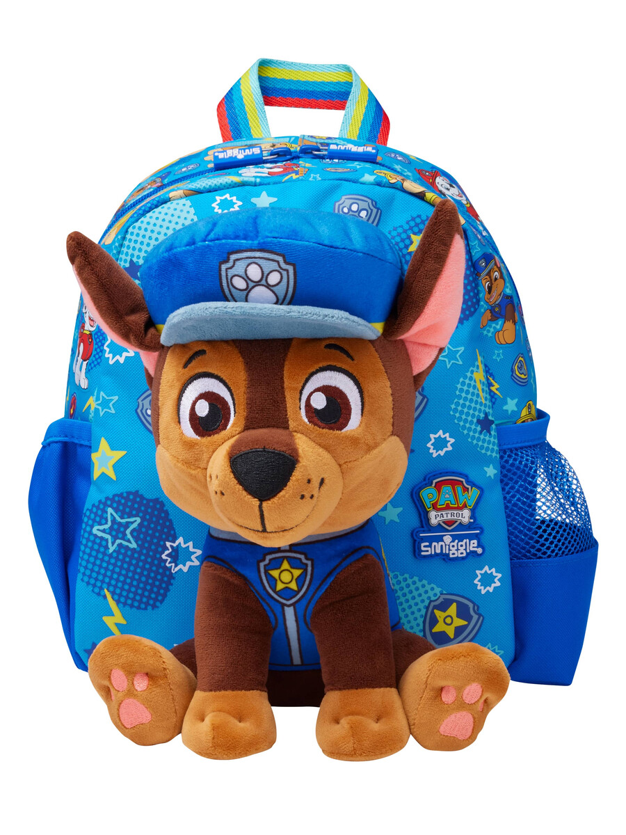 sac à dos pat patrouille tout petit avec peluche amovible