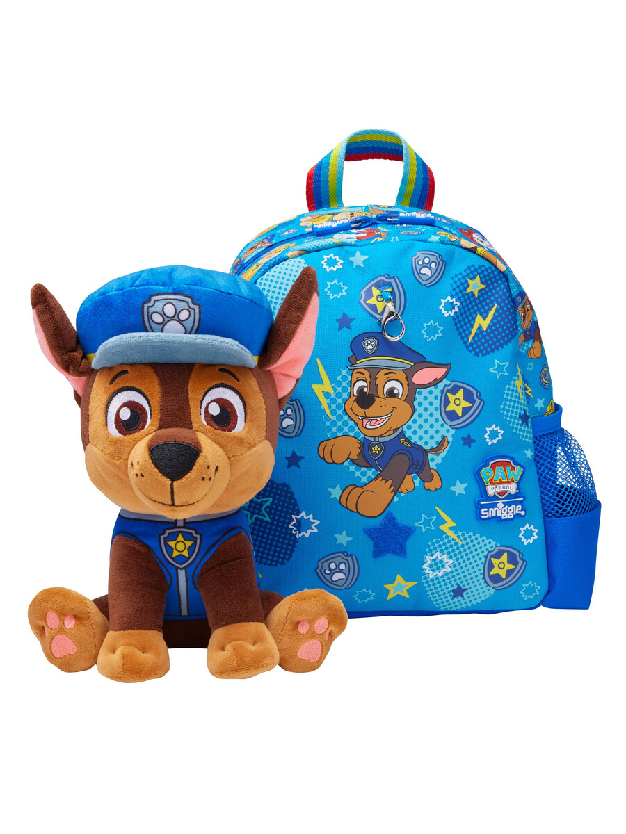 sac à dos pat patrouille tout petit avec peluche amovible