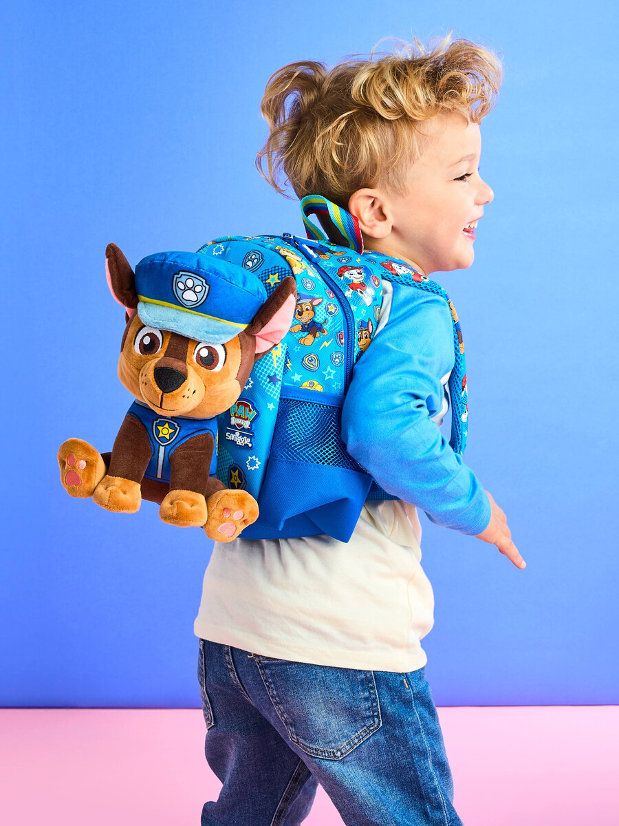 sac à dos pat patrouille tout petit avec peluche amovible