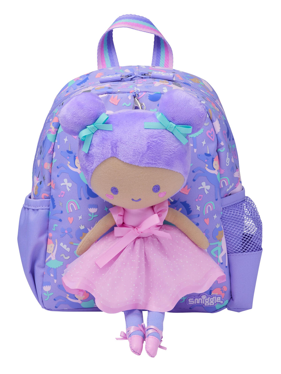 sac à dos ready set go teeny avec peluche détachable