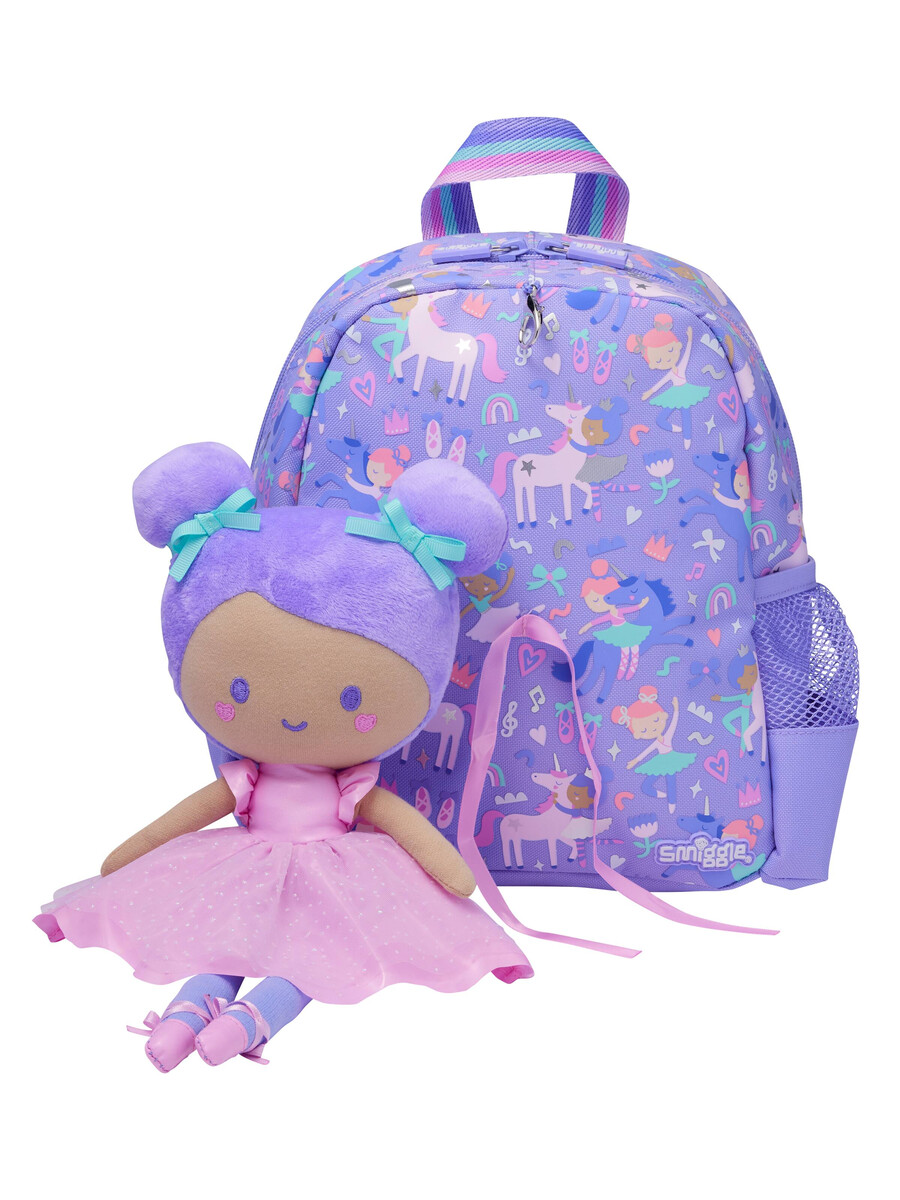 sac à dos ready set go teeny avec peluche détachable