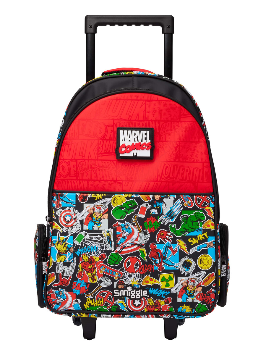 sac à dos trolley marvel avec roues lumineuses