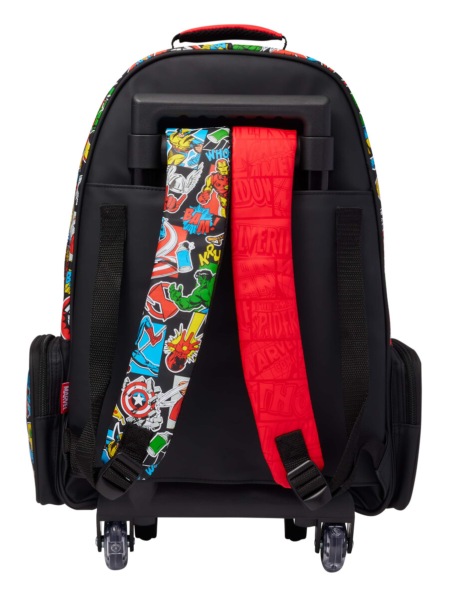 sac à dos trolley marvel avec roues lumineuses
