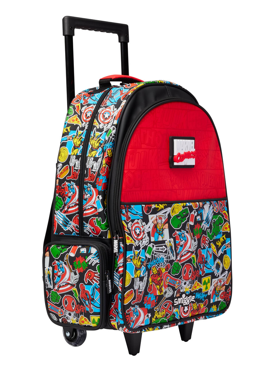 sac à dos trolley marvel avec roues lumineuses
