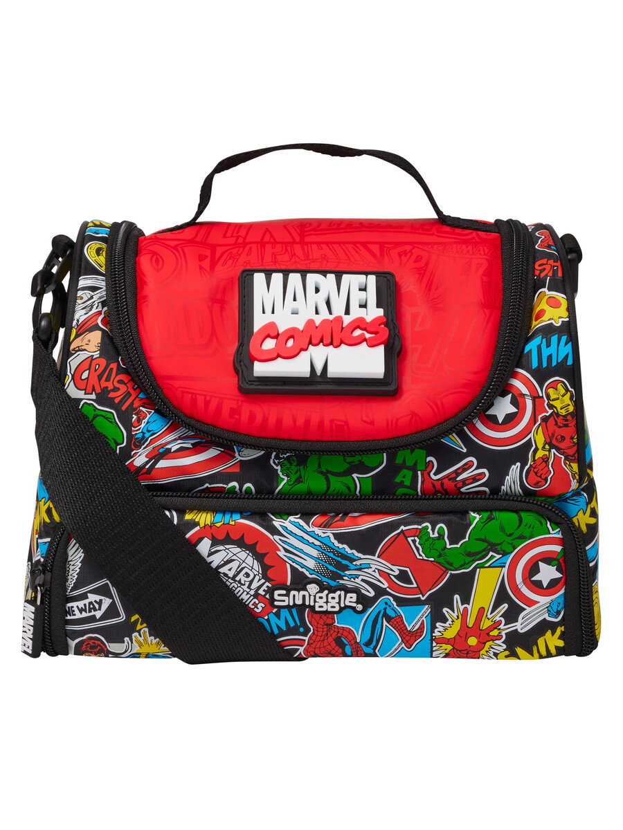 boîte à lunch marvel à double compartiment et grande taille avec bandoulière