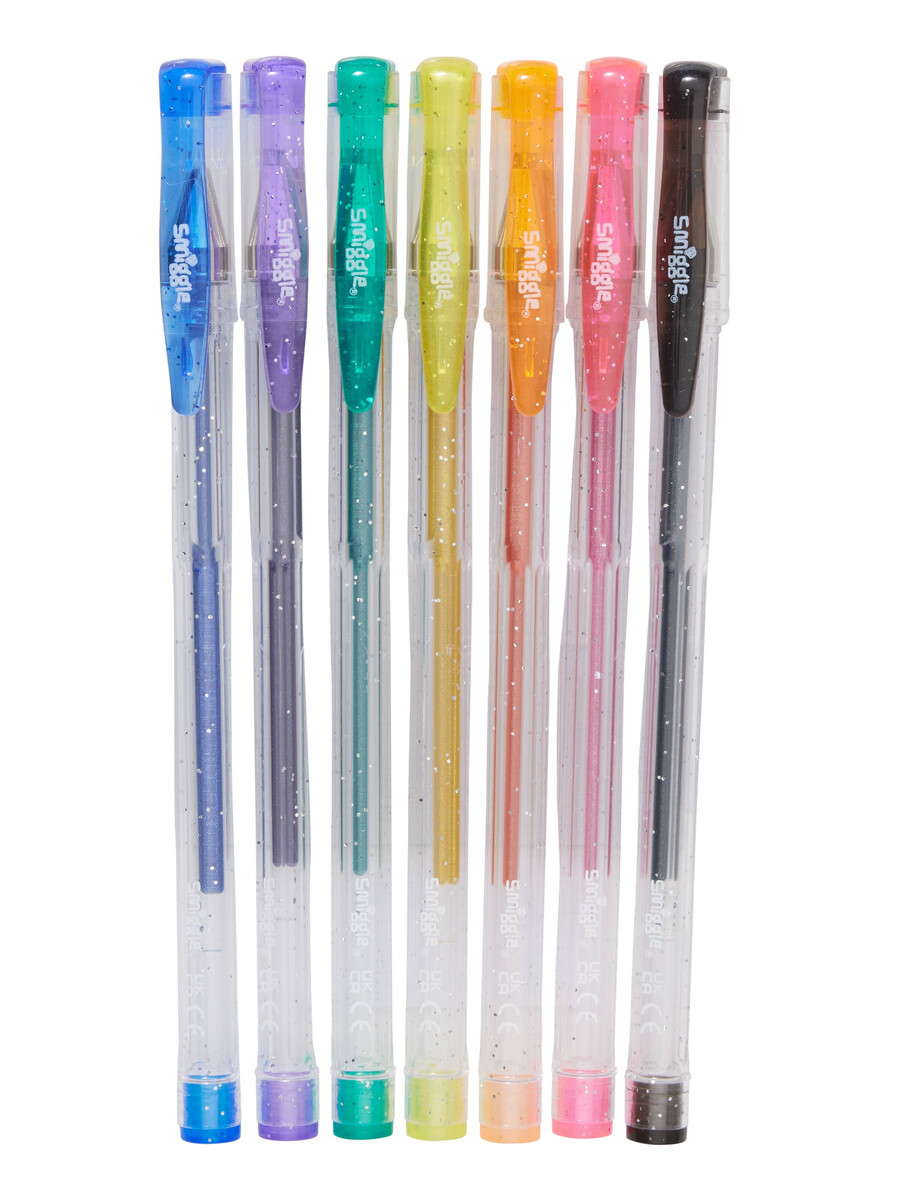 lot de 7 stylos gel parfumés à paillettes