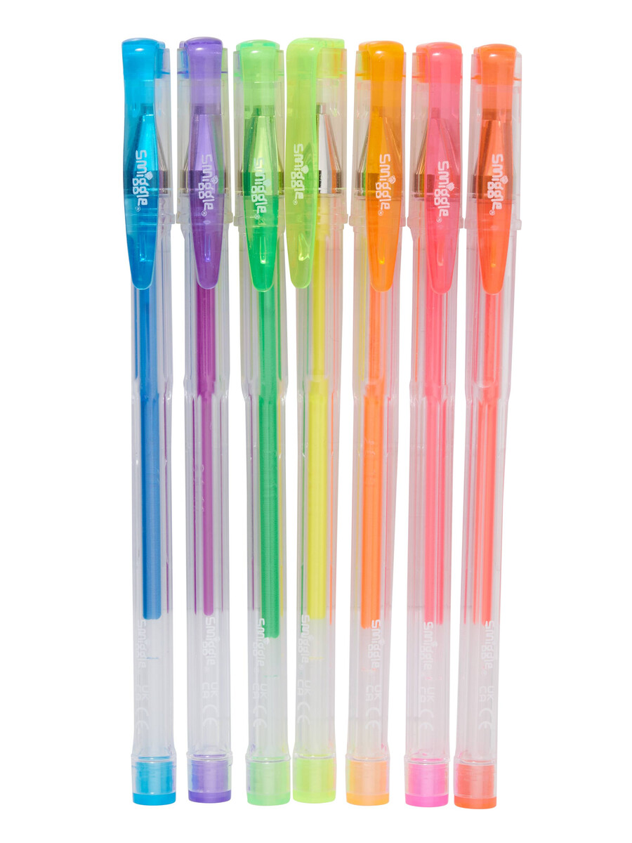 lot de 7 stylos à gel parfumés néon