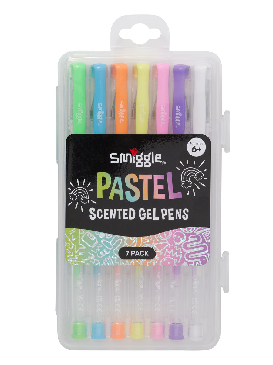 lot de 7 stylos gel parfumés pastel