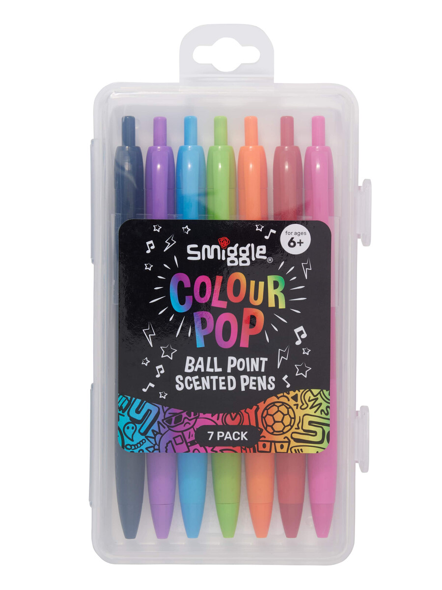 lot de 7 stylos à bille parfumés colour pop