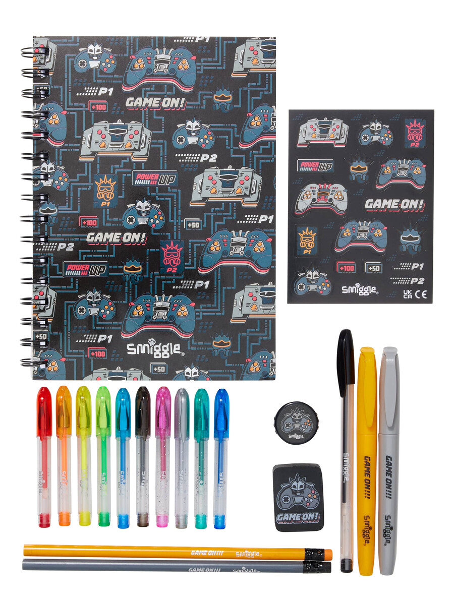 coffret cadeau de papeterie essentielle super charge a5
