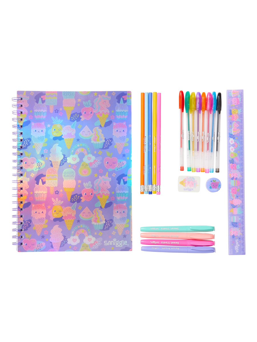 coffret cadeau de papeterie essentielle happy tales a4