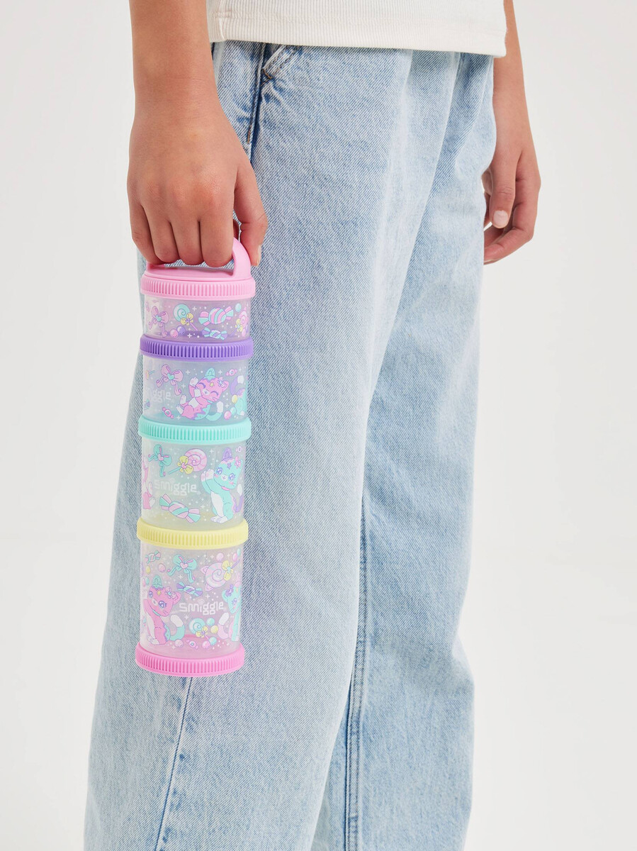 4 grands contenants à goûter empilables care bears