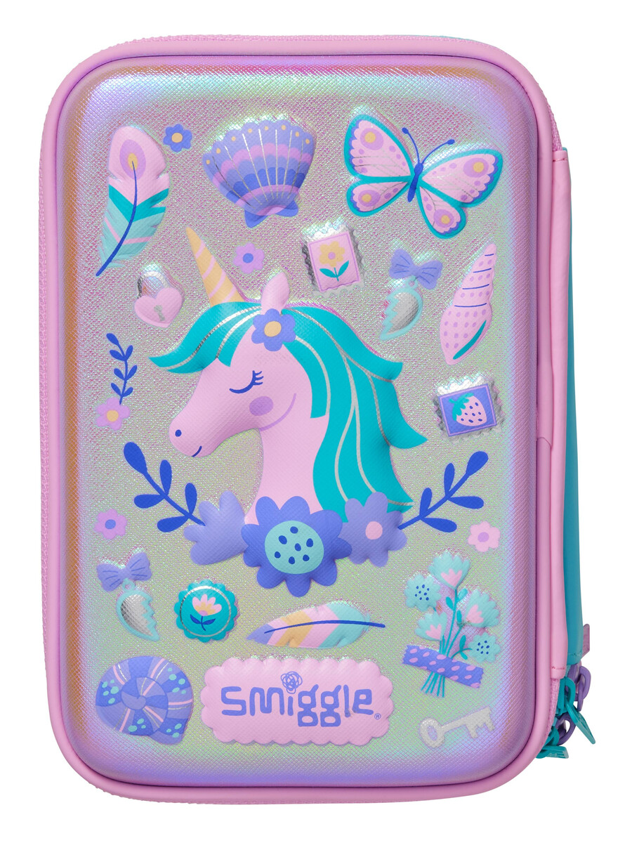 magnifique trousse à crayons à triple couvercle rigide
