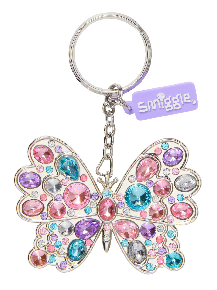porte-clés papillon scintillant