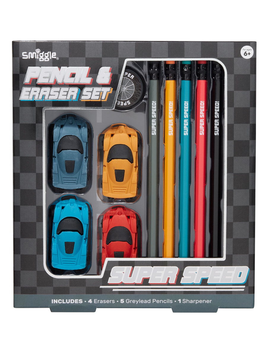 ensemble crayon et gomme ultra-rapide