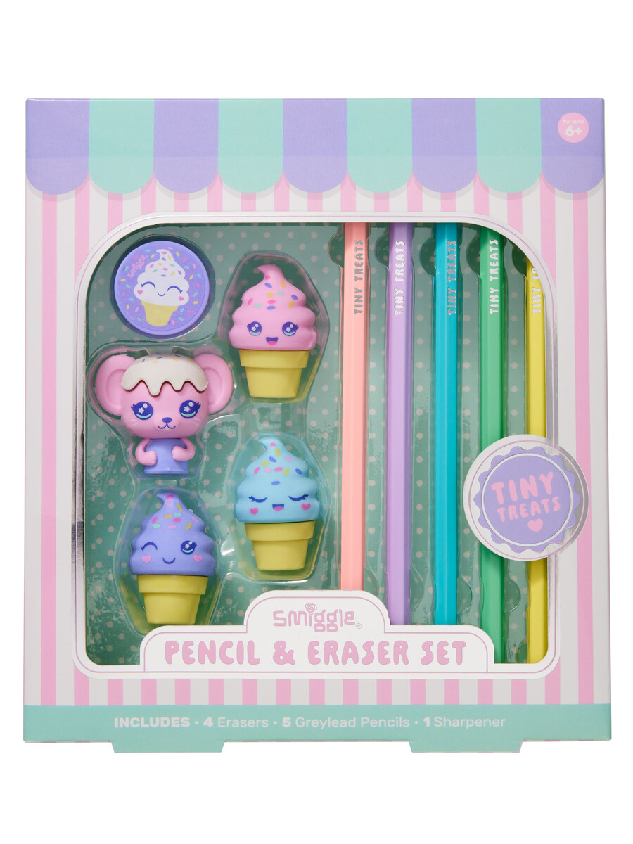 coffret de crayons et gommes
