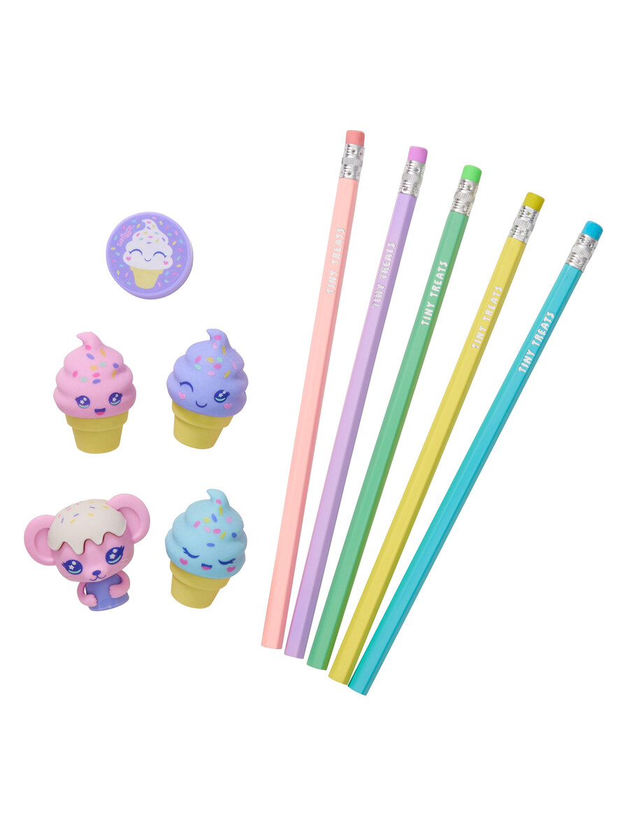 coffret de crayons et gommes