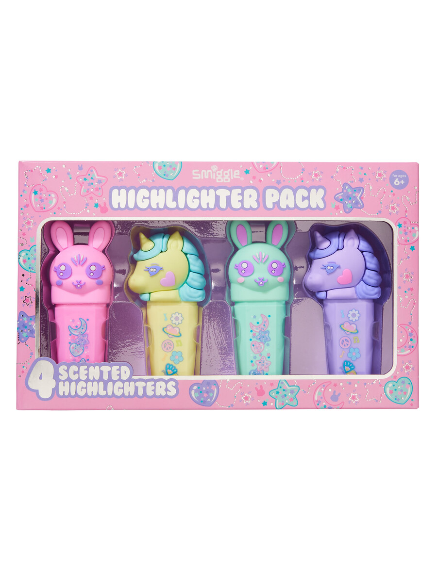 lot de 4 surligneurs parfumés all stars