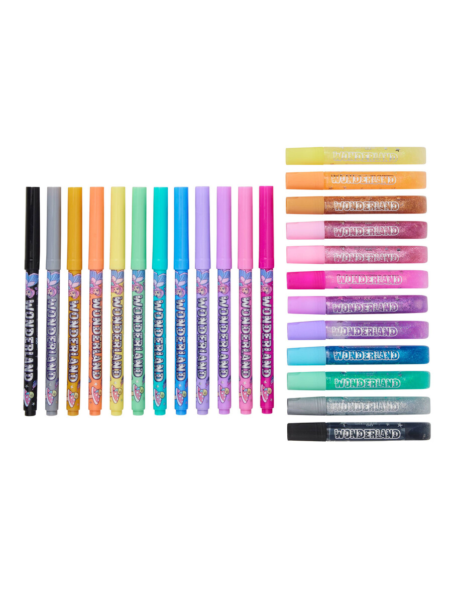 pack couleurs et paillettes pays des merveilles