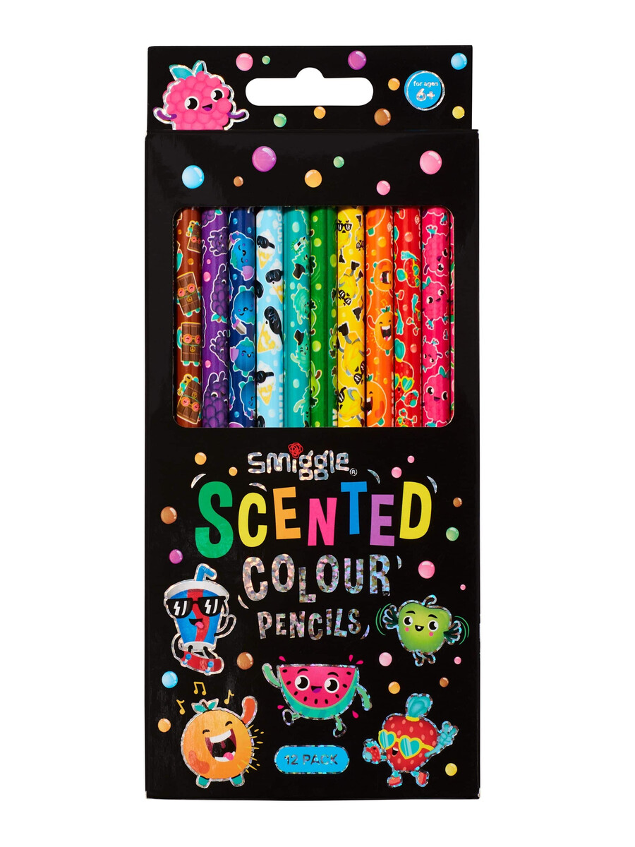 lot de 12 crayons de couleur parfumés
