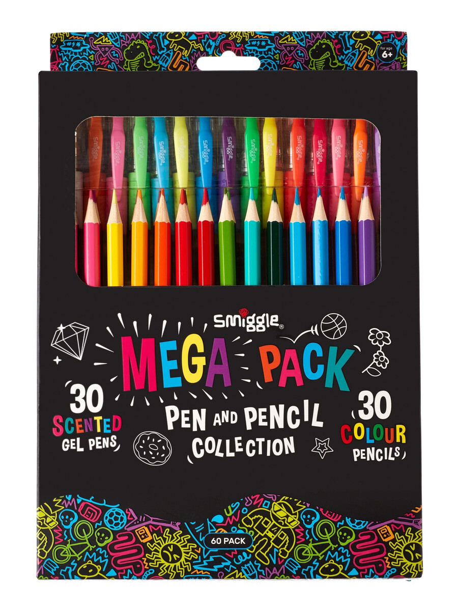 méga pack collection de stylos et crayons à gel parfumés x60