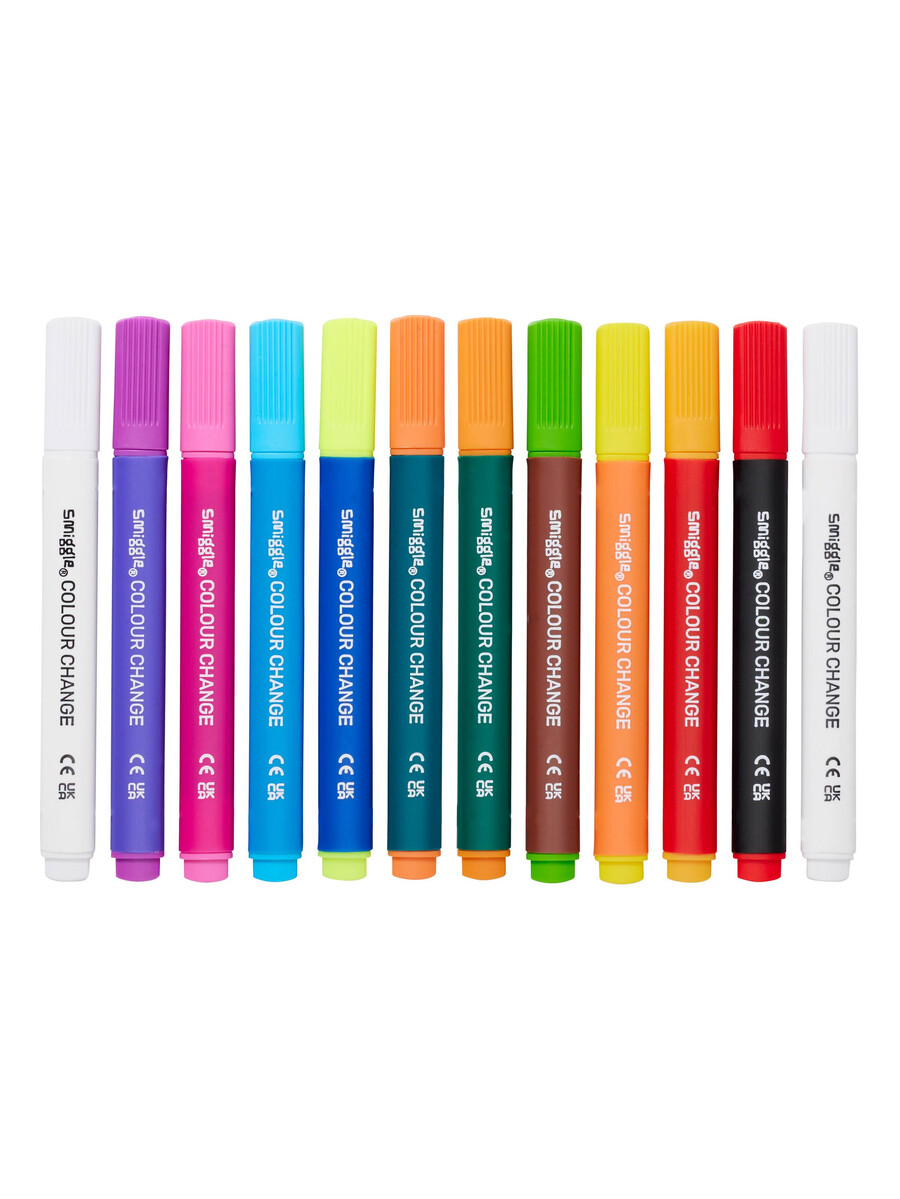 12 marqueurs à changement de couleur