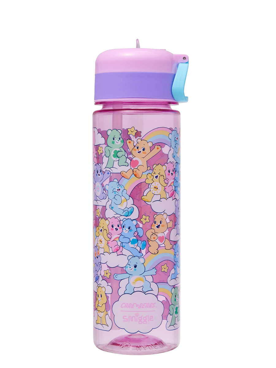 bouteille isotherme care bears en plastique à clapet de 650 ml