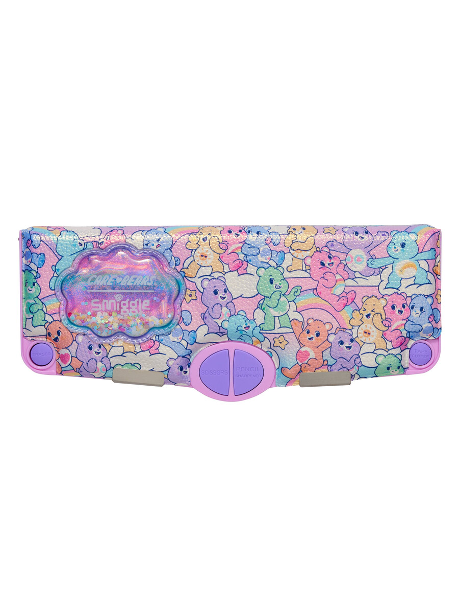 trousse à crayons care bears à ouverture facile