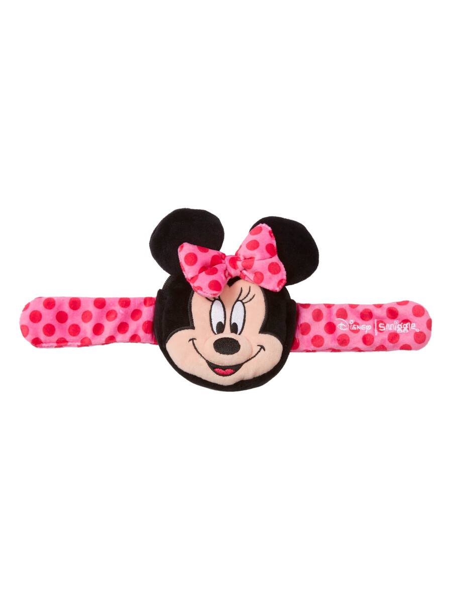 bracelet minnie mouse en peluche avec porte-monnaie
