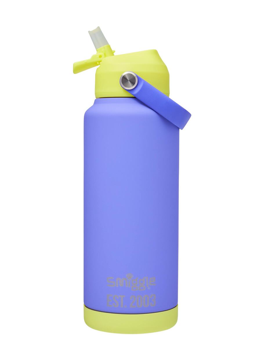 bouteille isotherme en acier inoxydable à motif néon ondulé 1 l