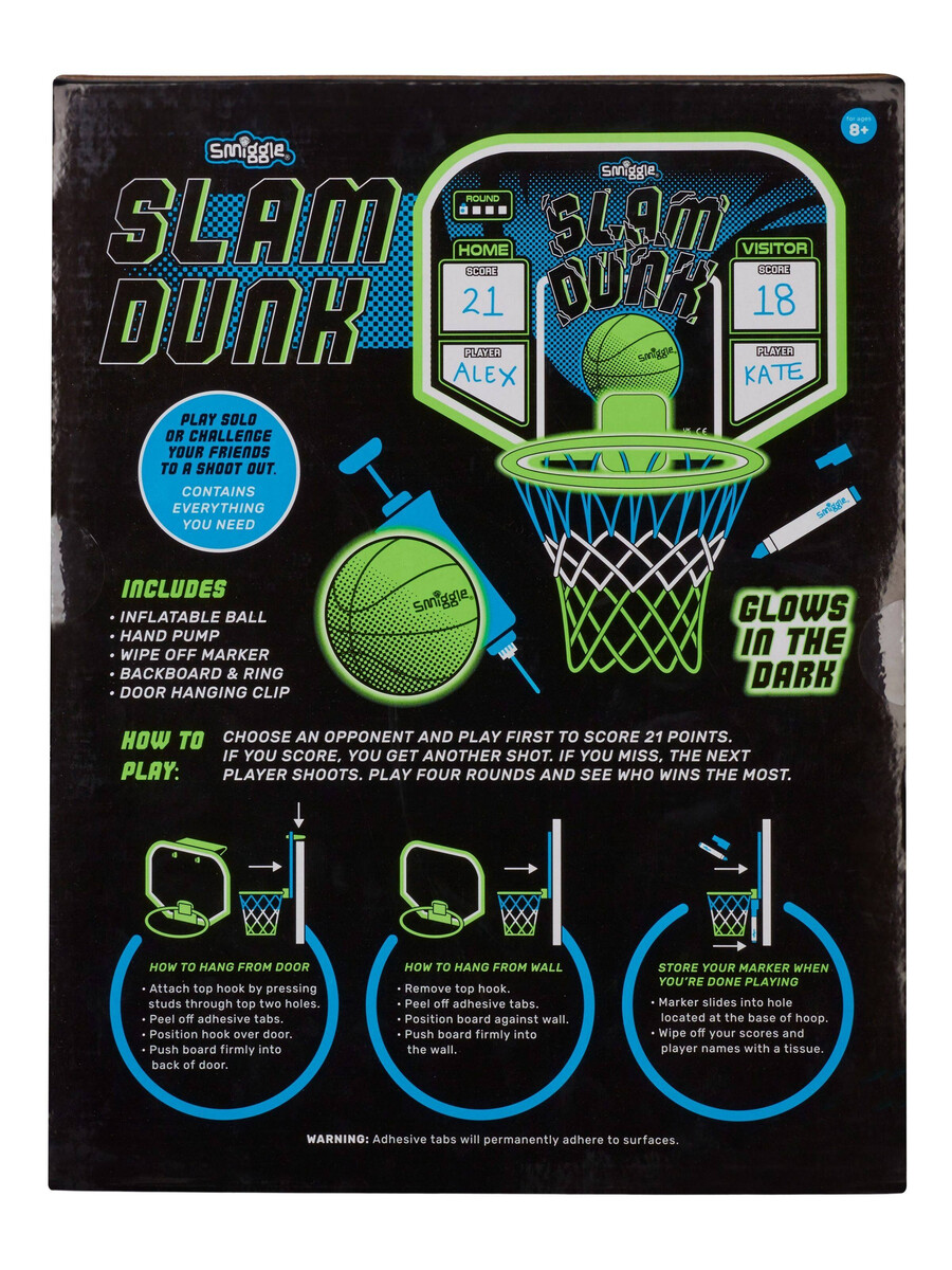 ensemble de basketball slam dunk phosphorescent