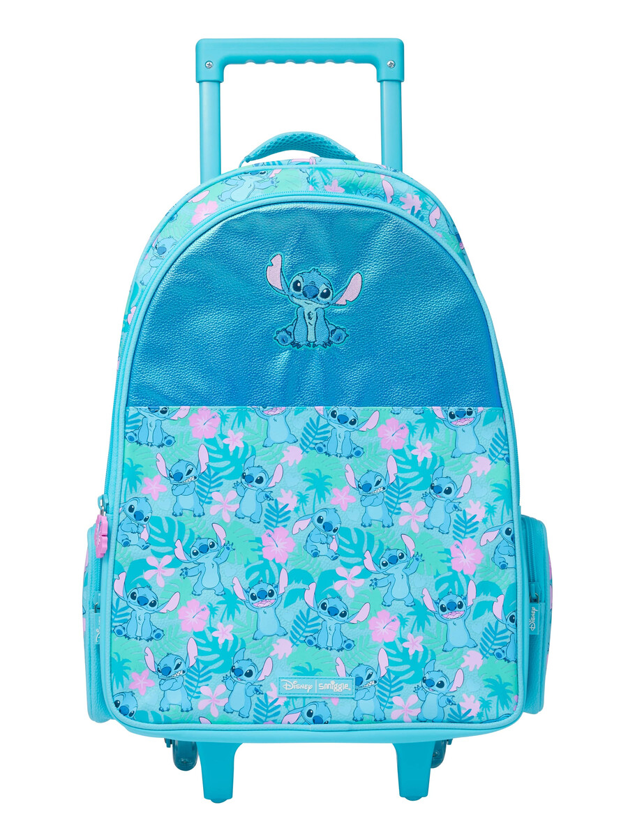 sac à dos à roulettes stitch avec roues lumineuses