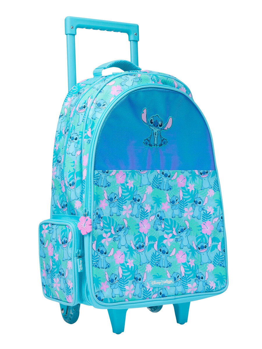 sac à dos à roulettes stitch avec roues lumineuses