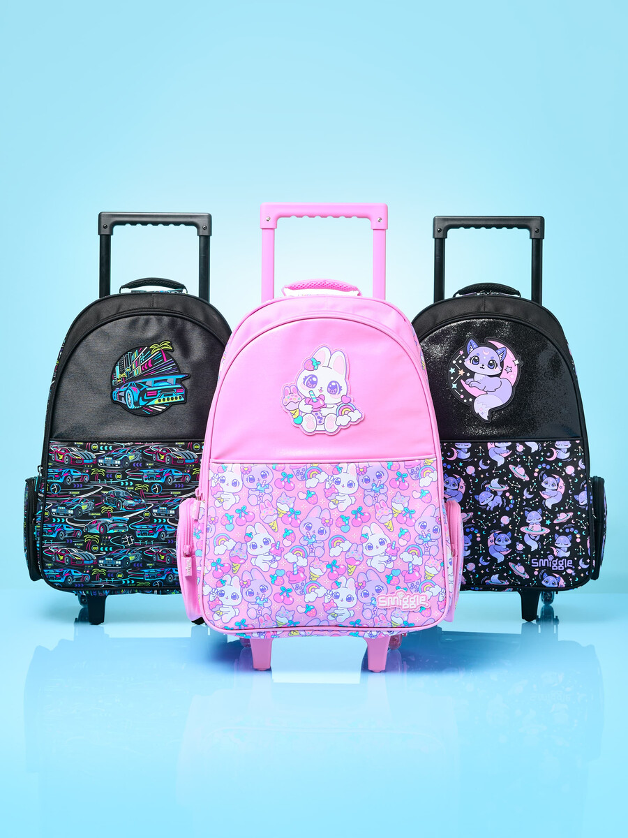 sac à dos trolley bright eyes avec roues lumineuses