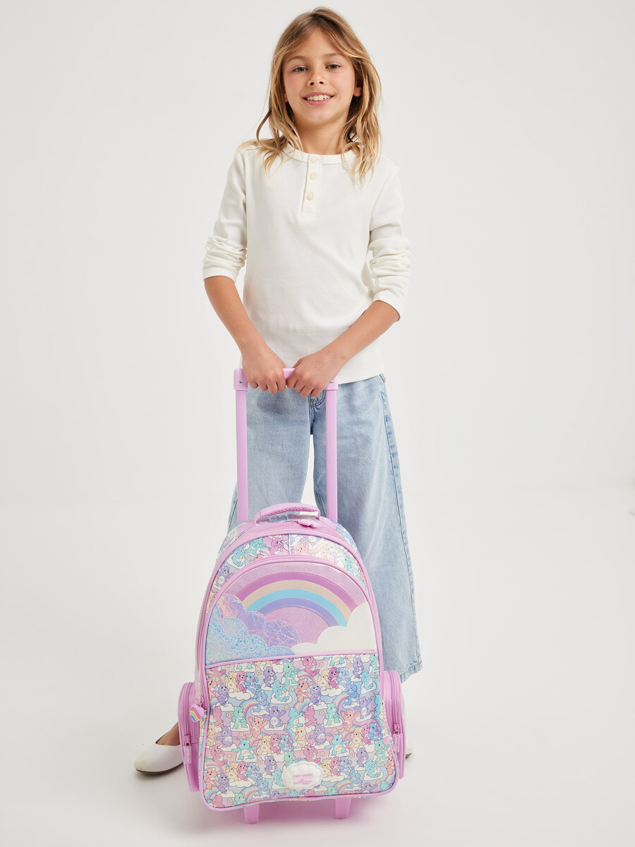 sac à dos trolley care bears avec roues lumineuses