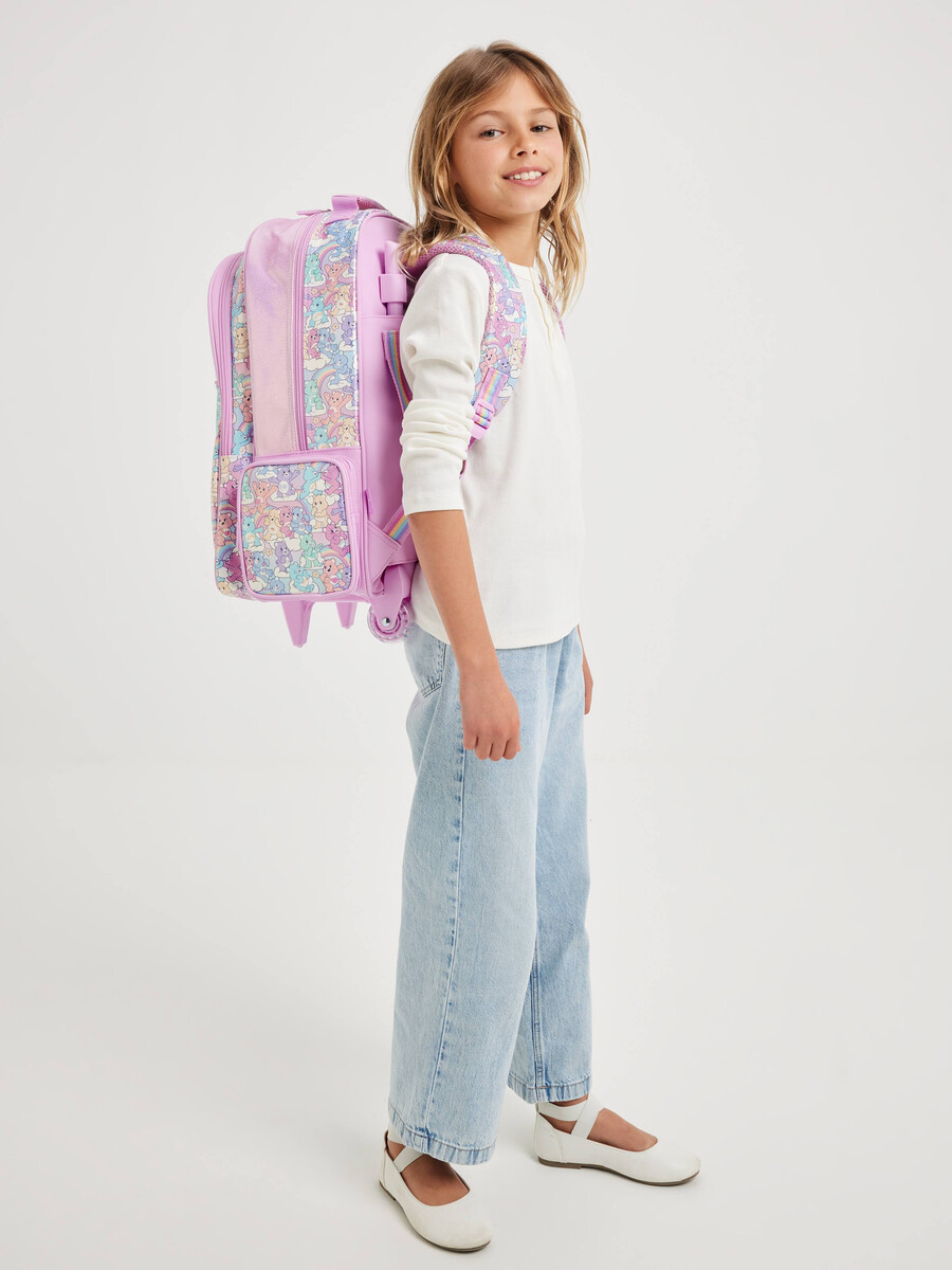 sac à dos trolley care bears avec roues lumineuses
