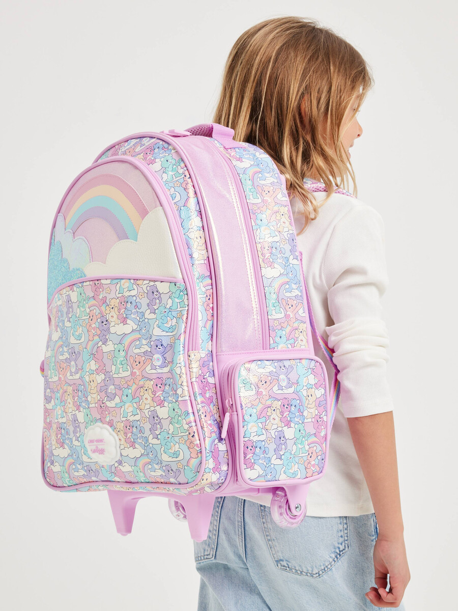 sac à dos trolley care bears avec roues lumineuses
